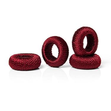 Imagem de Anel De Guardanapo Copa E Cia 4 Peças Rayon Vermelho