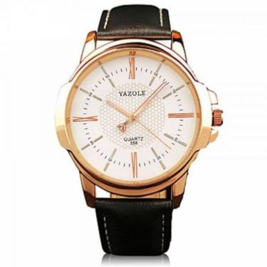 Imagem de Relógio Masculino Yazole 358 Pulseira Couro Preta