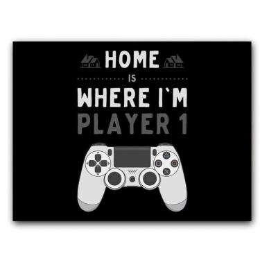 Imagem de Placa  Mdf  20 Cm X 30 Cm -  Em Casa Sou O Player 1 Gamer