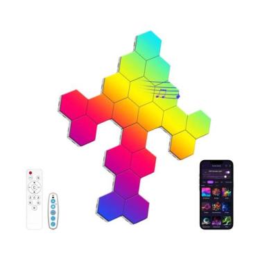 Imagem de Luz De Parede Hexagonal Inteligente Quantum LED Com Sincronização Musi
