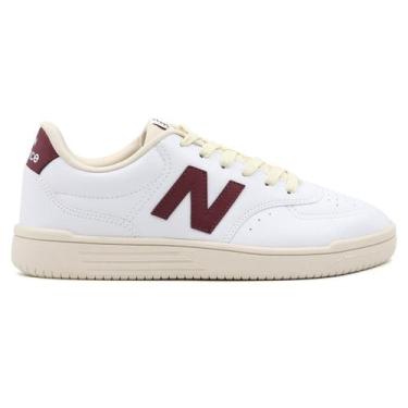 Imagem de Tênis New Balance BB80 Unissex, Bege, Bordô, 36