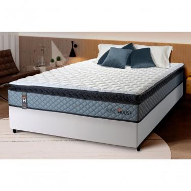Imagem de Cama Box Espuma Chicago Casal 138x188 Branco King House