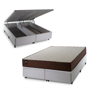 Imagem de Cama Box Baú Atlanta Espuma D45 193x203 Marrom King House