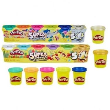 Imagem de Massinha Play Doh Super Silver Gold com 6 Potes G1740 - Hasbro