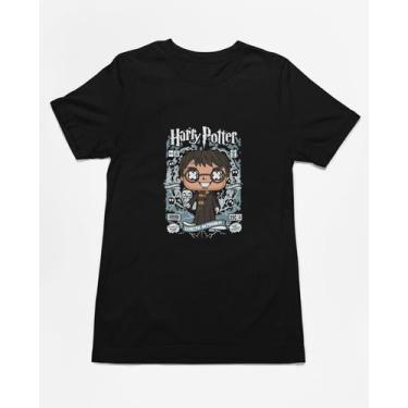 Imagem de Camiseta Poster Pop Style Inspiração HARRY POTTER Estampa DTF 100% Alg