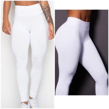Imagem de Legging Branca Cós Alto Poliamida - ALINE ROCHA, M