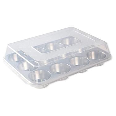Imagem de Nordic Ware Forma para muffins com tampa alta, 12 cavidades, natural