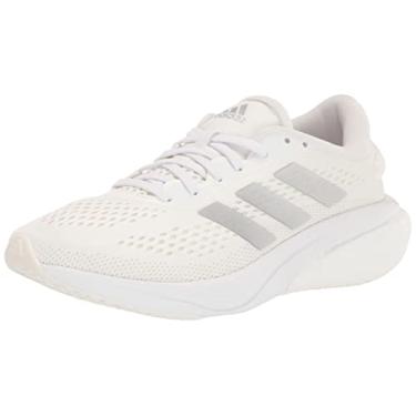 Imagem de adidas Tênis de corrida feminino Supernova 2, Branco/Prata Metálico/Branco Nuvem, 42