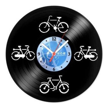 Imagem de Relógio De Parede Disco Vinil Esportes - Ciclismo - VES-002 - Modernar