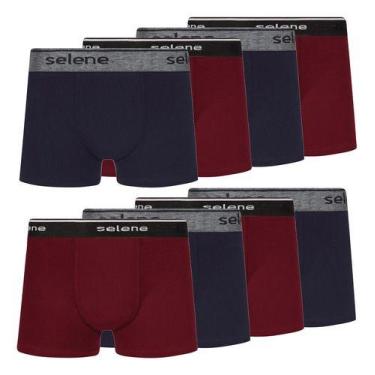 Imagem de Kit 8 Cueca Boxer Box Selene Infantil Kids Algodão Original, Preta e v