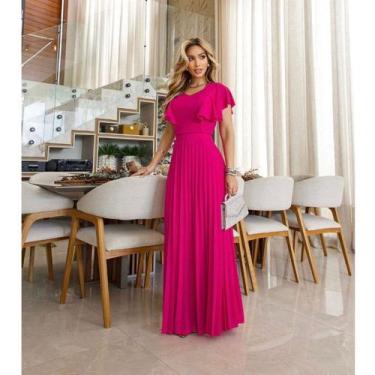 Imagem de Conjunto Blusa e Saia Longa Plissada na Malha Lurex moda evangélica - 