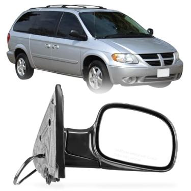 Imagem de PZ Novo espelho de porta com vista lateral do passageiro direito compatível com 01-07 CHRYSLER Town & Country Voyager/Dodge Caravan Grand Caravan Power Adjustment CH1321204 4857876AC