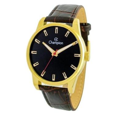 Imagem de Relógio Masculino Champion Casual Couro Marrom CN21452U
