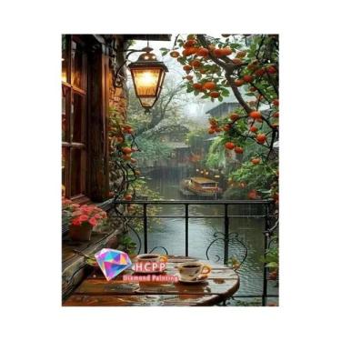 Imagem de Kit De Pintura Em Diamante 5D De Árvore De Coco Na Praia, DIY Mosaico 