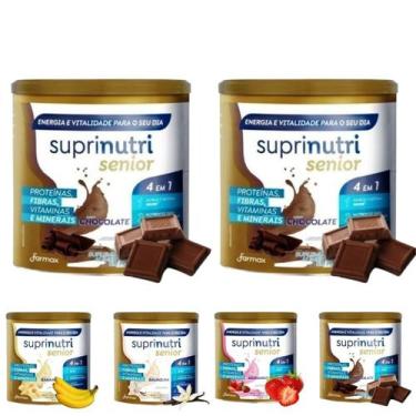 Imagem de Suplemento alimentar idoso suprinutri senior 2 latas sabores, CHOCOLAT