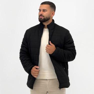 Imagem de Jaqueta Dyordhana Puffer em Tecido com Zíper Masculina, M, Preto