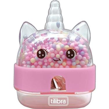 Imagem de Apontador Unicórnio Tilibra com Depósito e Lâmina em Aço Carbono, Rosa