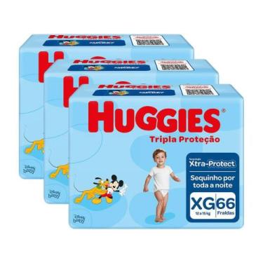 Imagem de Fraldas Huggies Disney Tripla Proteção Tamanho Xg De 12 A 15 Kg Kit C/