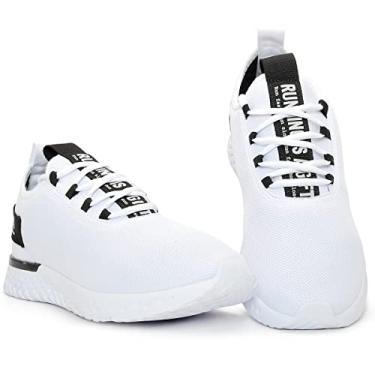 Imagem de Tênis de Academia Masculino Caminhada Treino Musculação BF Shoes (Branco, BR, Adulto, Numérico, 40)