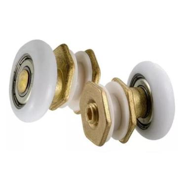 Imagem de Kit 02 Roldana Excentrica De Latão Anti Ferrugem Para Porta e Janela d