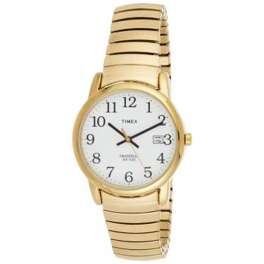 Imagem de Relógio Masculino Analógico Easy Reader com Pulseira de Aço Inoxidável em Tom, Modelo, TIMEX T2H301, Dourado