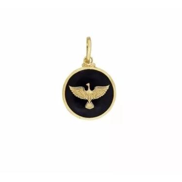 Imagem de Pingente Medalha Divino Espírito Santo Folheado Ouro 18k