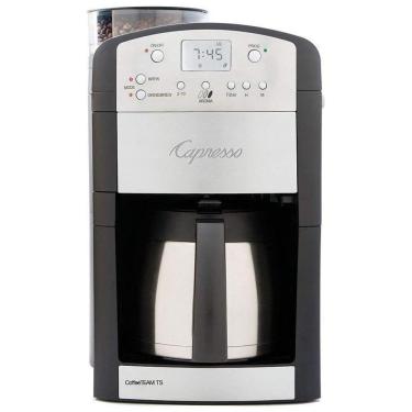 Imagem de Cafeteira Elétrica Programável 2.4L em Aço Inoxidável com Painel Digital, 1000W, 110v, CAPRESSO 465.05, Preto