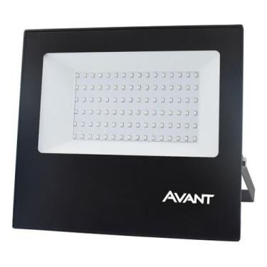 Imagem de Refletor Slim Led 100w Ip66 Branco Frio 6500k Avant Preto, 127/220V