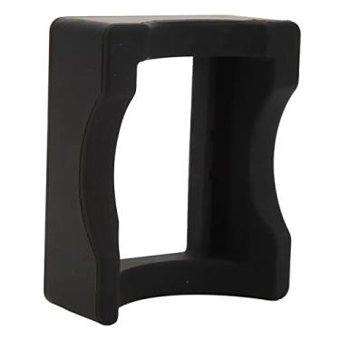 Imagem de Berço de copo de silicone antiderrapante QANYEGN, manga inferior de caneca anti-escaldadura, suporte de copo com slot embutido para decoração de artesanato de garrafas (preto)