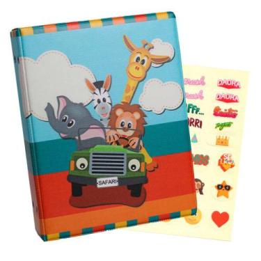 Imagem de Álbum de 500 fotos Kids 10x15 Safári Animais com adesivos - TUDOPRAFOT