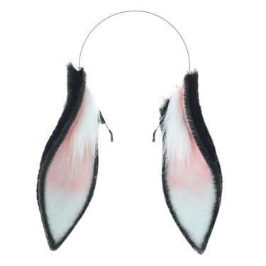 Imagem de Faylay Mulheres/Meninas Cosplay Orelhas de Coelho Tiara de Coelho Orelhas de Animais Orelhas de Coelho Peludas Acessórios de Festa (MHTCET-2Preto)