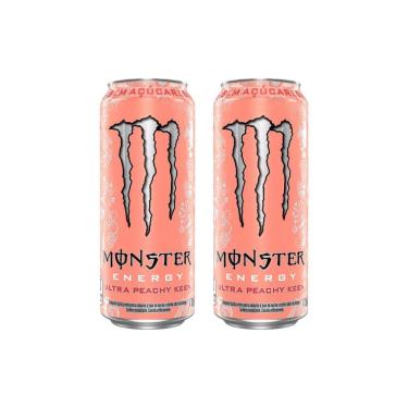 Imagem de Kit 2 Energético Monster Ultra Peachy Keen Zero Açúcar 473ml