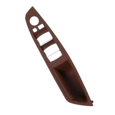 Imagem de Tampa da maçaneta da porta principal do motorista da mão direita RHD interior do painel da maçaneta do apoio de Compatível com BMW Série 5 (F10/F11) 520, 523, 525, 528, 530(Redbrown)