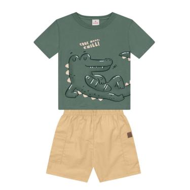 Imagem de Conjunto infantil menino de jacaré Brandili-Masculino