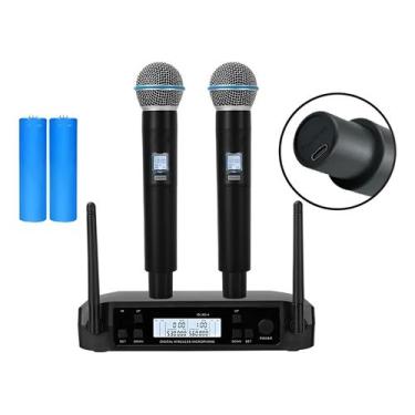 Imagem de Microfone Recarregável Sem Fio Duplo Glxd4 Beta 58a - SHU