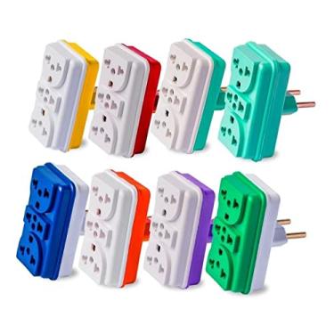 Imagem de AMZTOP Kit com 10 Adaptadores Tomada Tipo T 3 Entradas Multiplicador de Tomadas 10A 20A Até 250v Bivolt - CompleteStore®