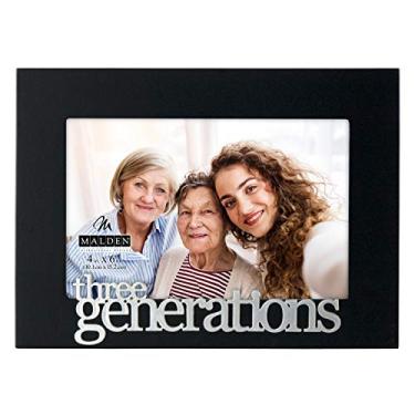 Imagem de Malden International Designs Expressions Three Generations Porta-retrato 10 x 15 cm, preto