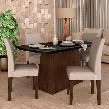 Conjunto Sala de Jantar Mesa Criare com 4 Cadeiras Venus Viero