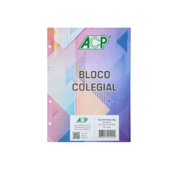 Imagem de Refil Bloco Fichário Escolar Colegial Médio 177mm x 242mm 4 furos ACP