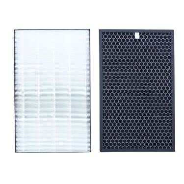 Imagem de LRFDRESS FZ-F50HFE/U FZ-F50DFE Conjunto de filtros de substituição para purificador de ar compatível com purificadores de ar Sharp FPK50UW FP-K50UFP-J40 FP-JM40 FP-G50 FP-GM50, peça FZ-K50HFU