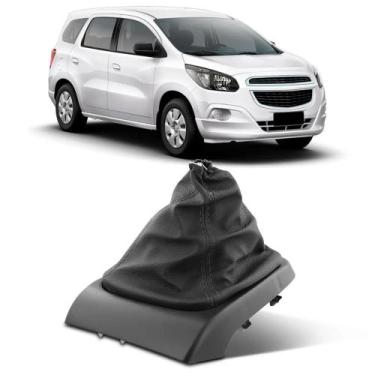 Imagem de Coifa Alavanca Câmbio Spin 2013 até 2018 Cinza Base Cinza Escuro - NAT