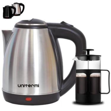 Imagem de Kit Chaleira Elétrica 1,8L + Cafeteira Prensa Francesa 650 ML Manual C