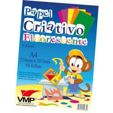 Imagem de Bloco para Educação Artística Fluorescente A4 50F 90G - VMP