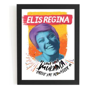 Imagem de Quadro Musica Elis Regina Mpb Arte Poster Moldurado - Fanarte
