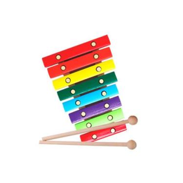 Imagem de Xilofone infantil 8 notas phx marimba madeira percussão