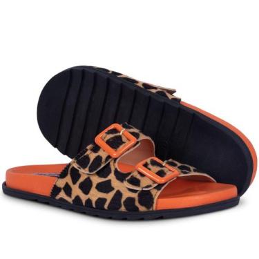 Imagem de Sandália Papete Rasteira de Fivela Confort Animal Print A9.05 A - Taka