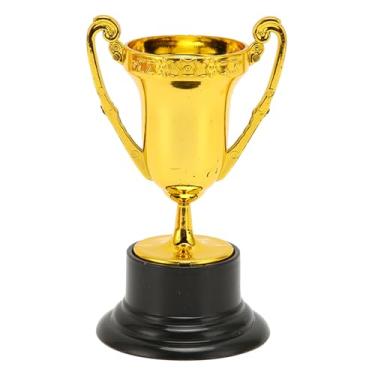 Imagem de Medalhas Douradas Brilhantes do Vencedor, Mini Troféus, Prêmios de Plástico para Crianças, Conjunto de Decoração Resistente para Lembrancinhas de Festa, Adereços, Competições