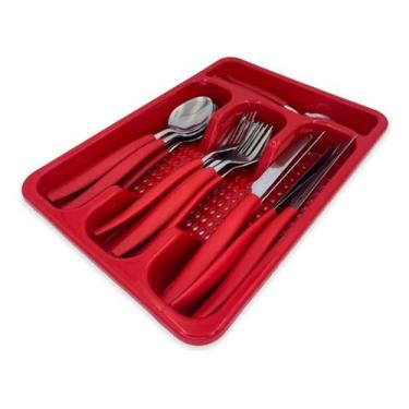 Imagem de Conjunto Jogo Talheres 25 Peças  Churrasco Sobremesa Aço Inox - mega p