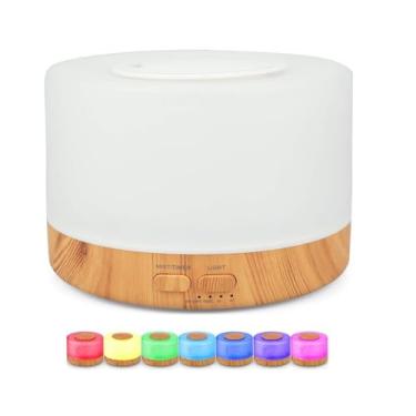 Imagem de Difusor Aromatizador Umidificador de Ar Ultrassônico NO2PROBLEMS Purificador Aroma Difusor Portátil Led 7 Cores