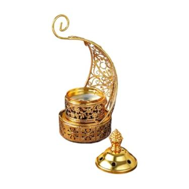 Imagem de Wswqop Queimador de incenso para decoração de casa, arte elegante e exclusiva, decoração de mesa de ferro portátil, incensário árabe para festas, hotel, Sem Clipe